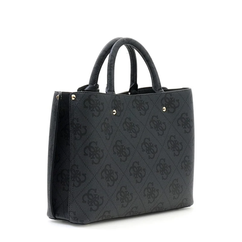 Guess Meridian II Coal Logo Girlfriend Satchel HWOS69-74060-CLO