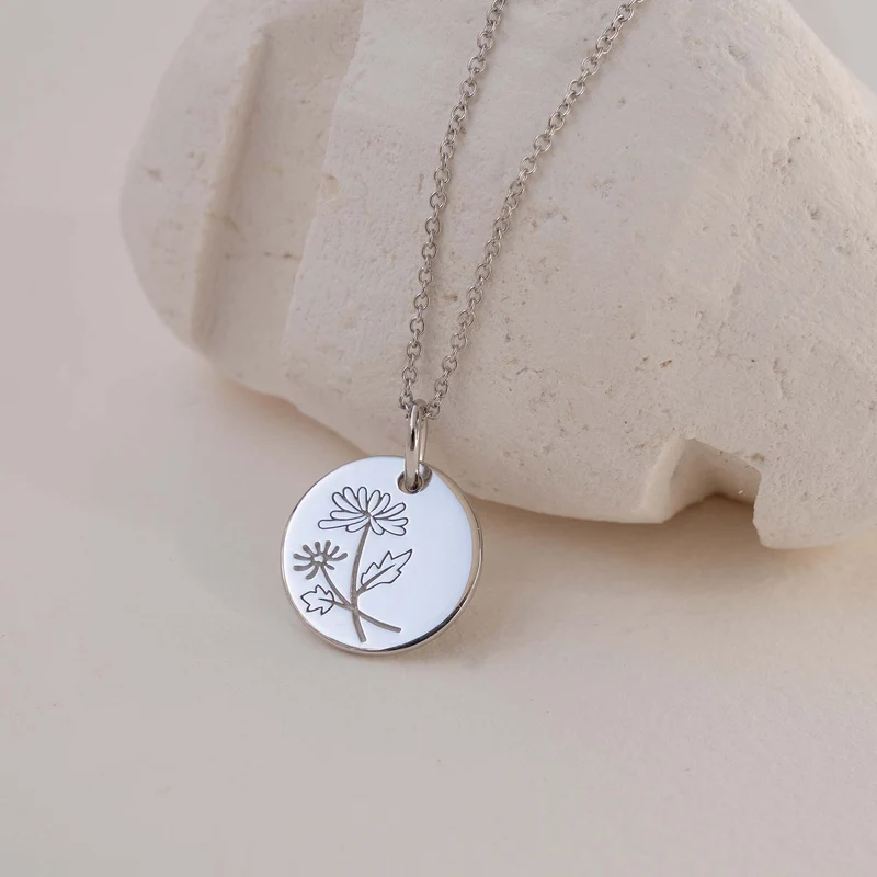 Violet Hamden Venus Collier en Argent 925 Sterling avec Fleur de Naissance VH340026-SEP