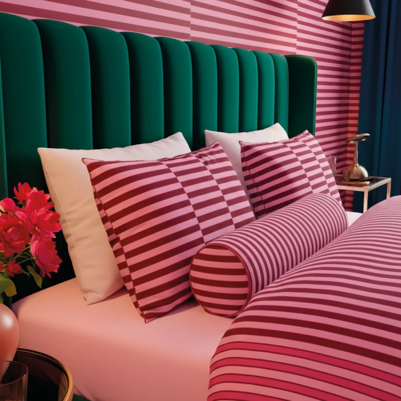 Taie d'oreiller satin de coton - Eclat Rose