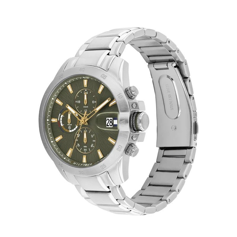 Tommy Hilfiger Jameson Montre Pour Homme Argentée et Verte TH1792197
