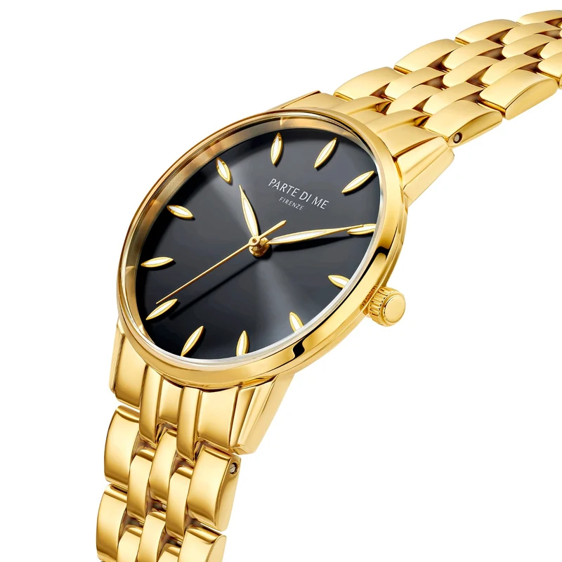 Parte Di Me Orologio montre ronde femme doré et noir PDM09044