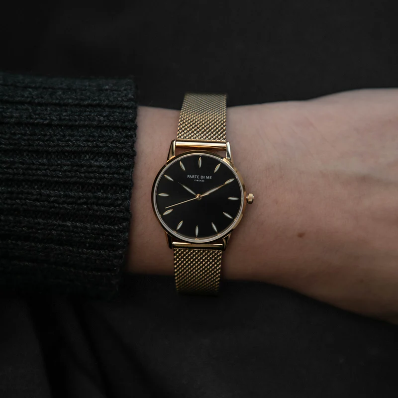 Parte Di Me Orologio montre ronde femme doré et noir PDM09052