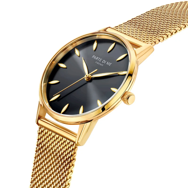 Parte Di Me Orologio montre ronde femme doré et noir PDM09052