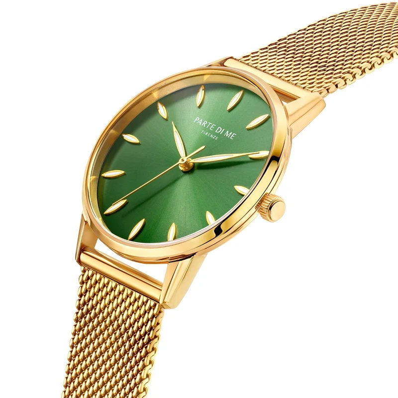 Parte Di Me Orologio montre ronde femme doré et vert PDM09054
