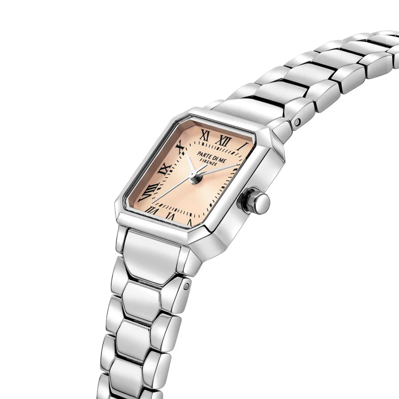 Parte di Me Orologio square ladies watch silver coloured and taupe PDM09028