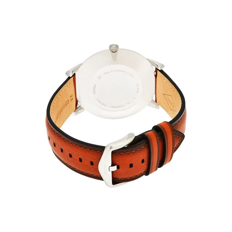 Fossil The Minimalist Montre Pour Homme Argentée Et Bleue FS5304