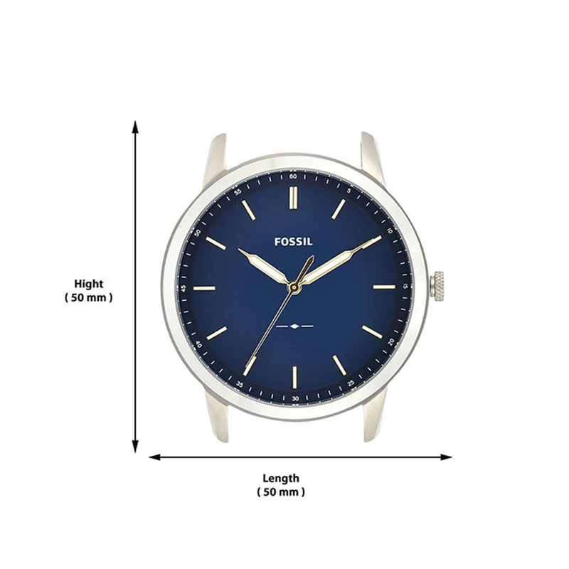 Fossil The Minimalist Montre Pour Homme Argentée Et Bleue FS5304