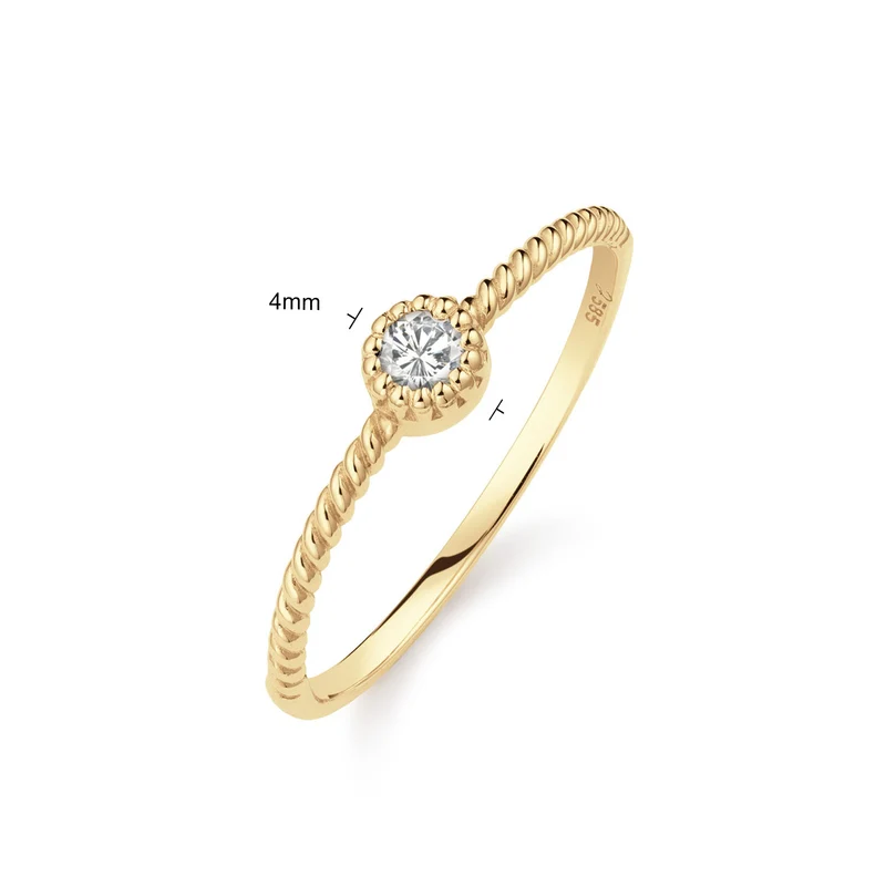 Jackie Gold Grimaldi Bague En Or 14 Carats 585 JKR25.511-54