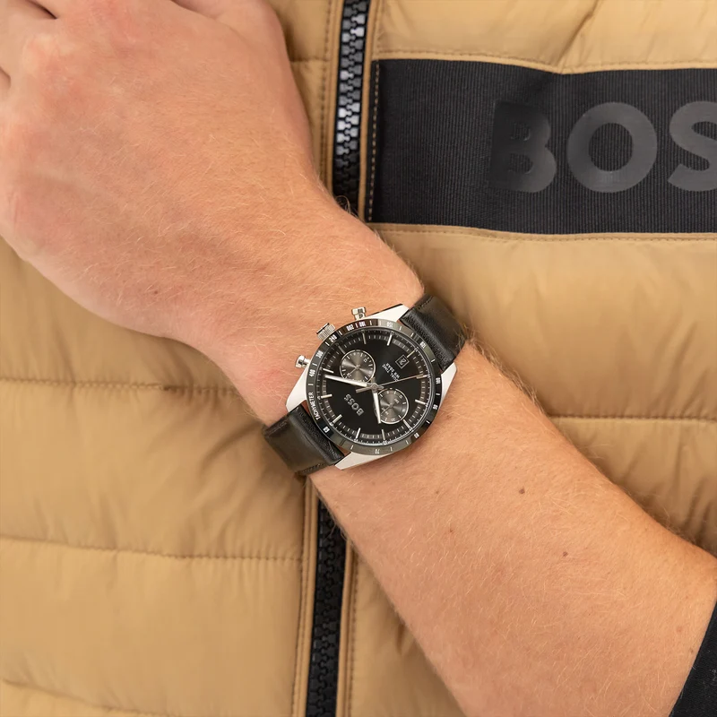 Hugo Boss Tourmaster Montre Homme En Argent HB1514284