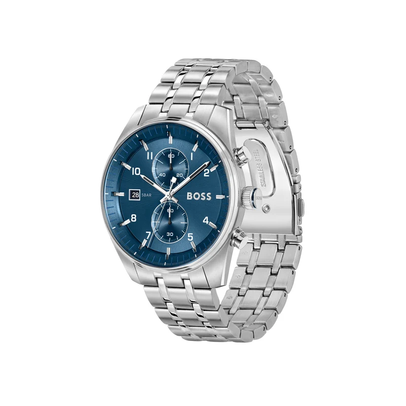 Hugo Boss Skytraveller Montre Homme En Argent HB1514216