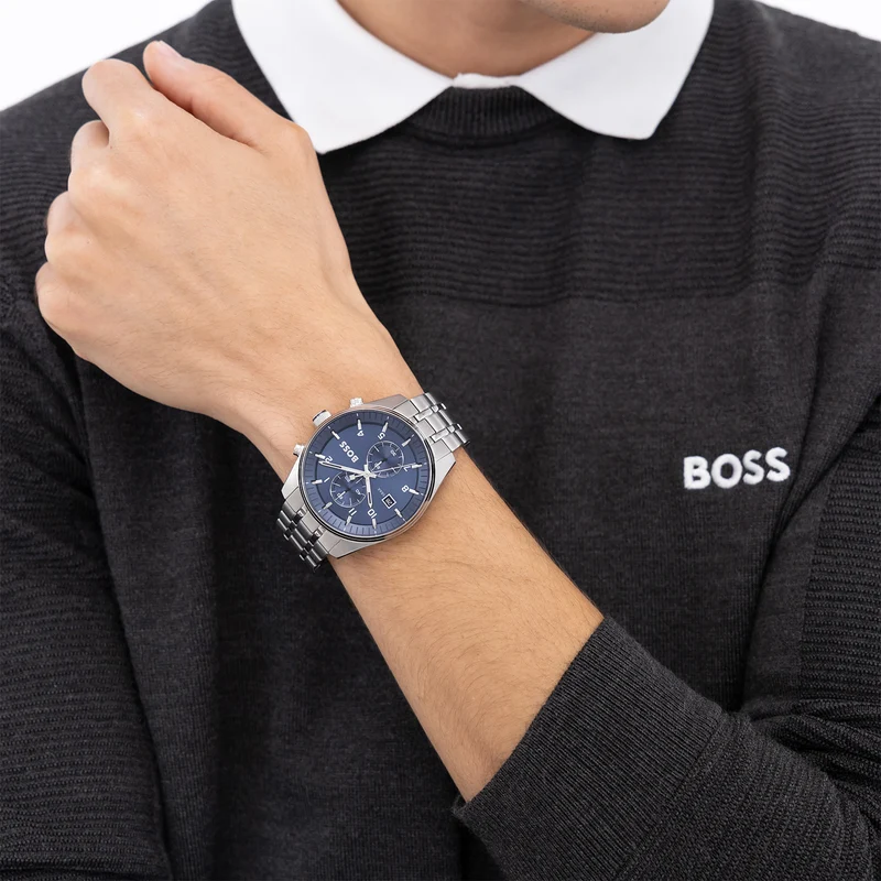 Hugo Boss Skytraveller Montre Homme En Argent HB1514216