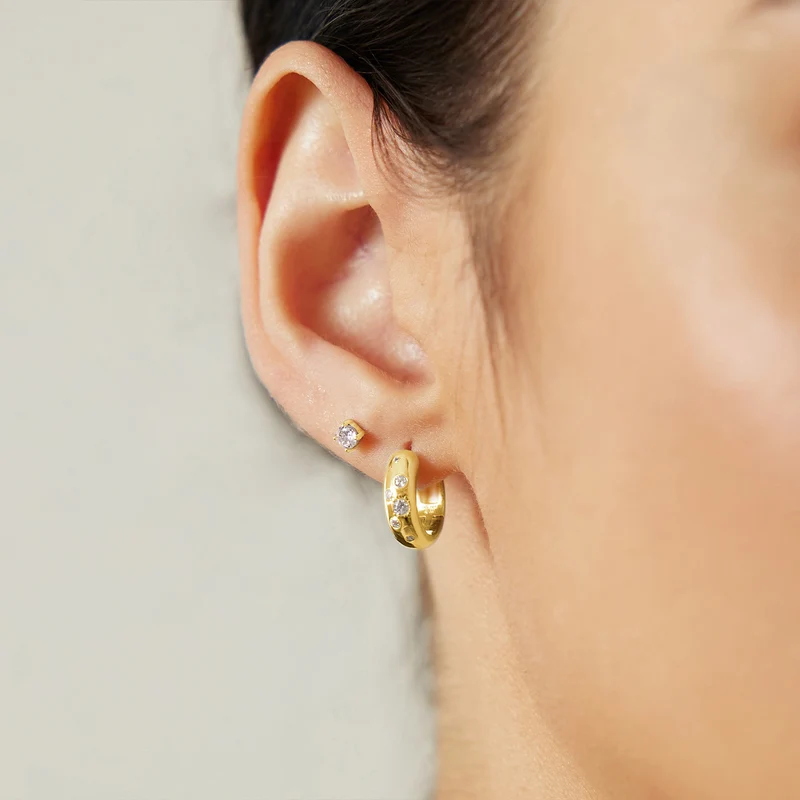 Ania Haie Miss Dainty Boucles D'Oreilles En Zircone Couleur Or AH-E065-04G