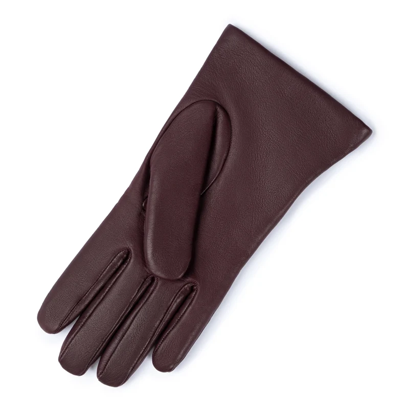 Isabel Bernard Honoré Eleanor gants marron foncé en cuir de chèvre IB67000-331-8
