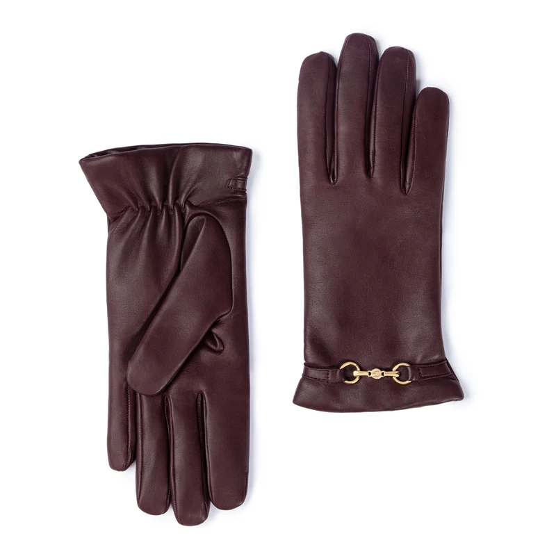 Isabel Bernard Honoré Marcelia gants bordeaux en cuir de chèvre IB67001-352-6.5