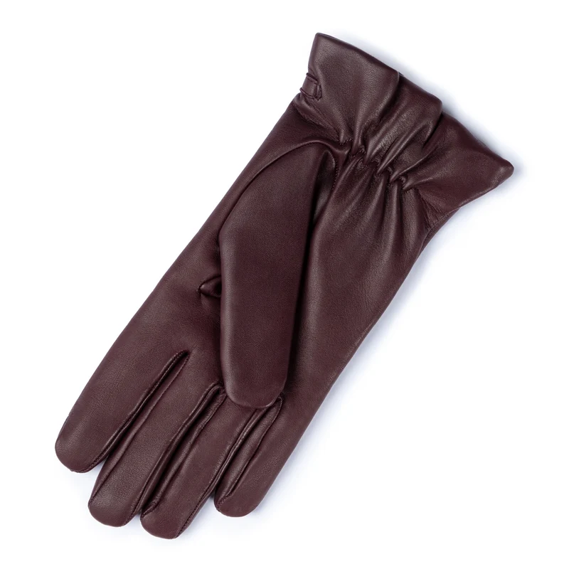 Isabel Bernard Honoré Marcelia gants bordeaux en cuir de chèvre IB67001-352-6.5