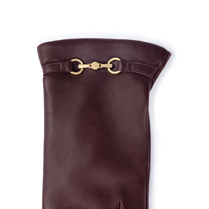 Isabel Bernard Honoré Marcelia gants bordeaux en cuir de chèvre IB67001-352-6.5