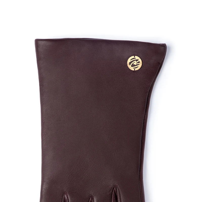 Isabel Bernard Honoré Eleanor gants bordeaux en cuir de chèvre IB67000-352-7.5