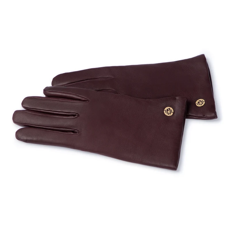 Isabel Bernard Honoré Eleanor gants bordeaux en cuir de chèvre IB67000-352-7.5