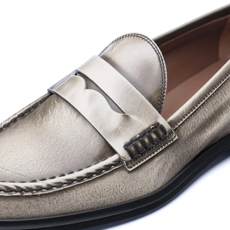 Isabel Bernard Vendôme Blandine mocassins en cuir spazzolato crème IB51015-638-39
