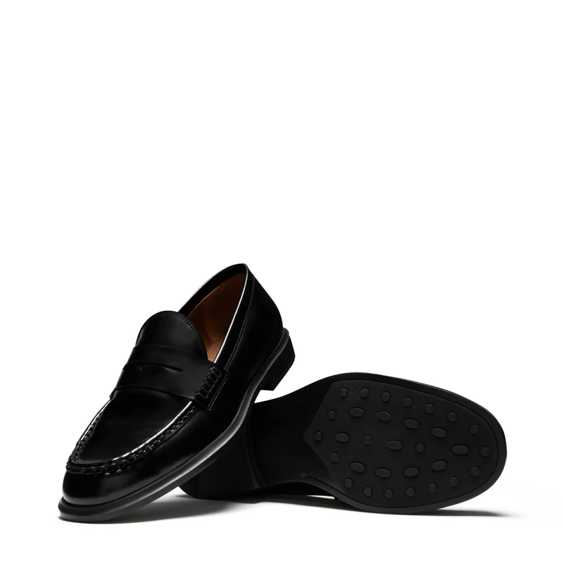 Isabel Bernard Vendôme Mocassins Blandine en cuir spazzolato noir IB51015-601-37