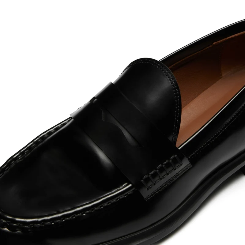 Isabel Bernard Vendôme Mocassins Blandine en cuir spazzolato noir IB51015-601-37