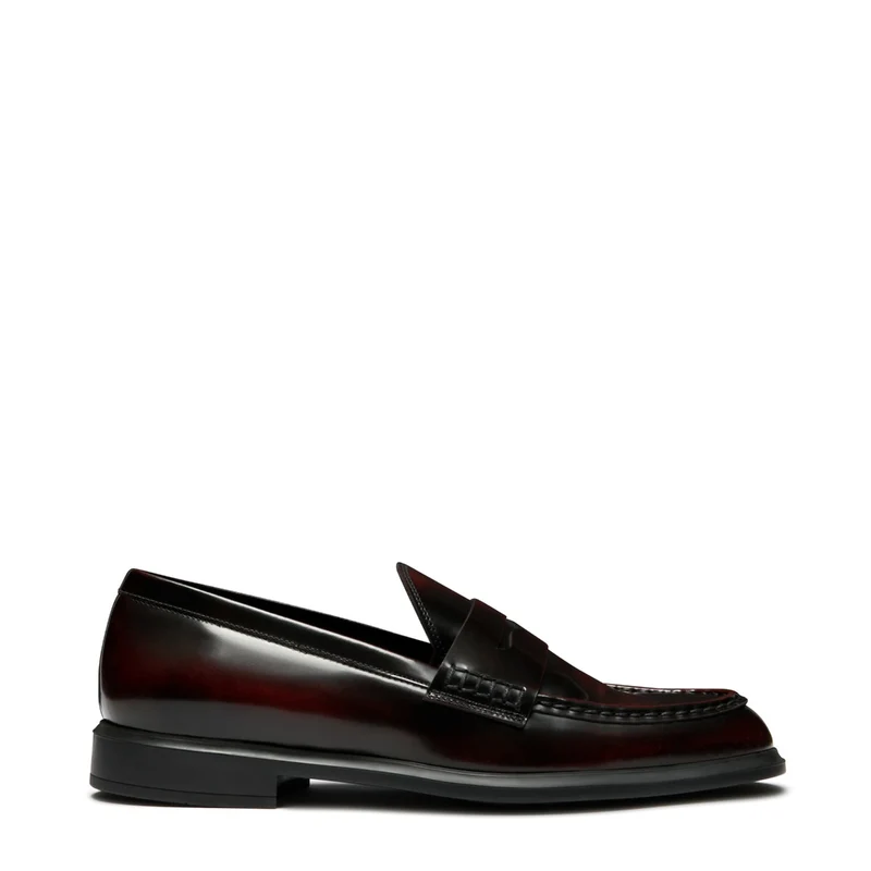 Isabel Bernard Vendôme Blandine Bordeaux Spazzolato Leather Loafers IB51015-652-39