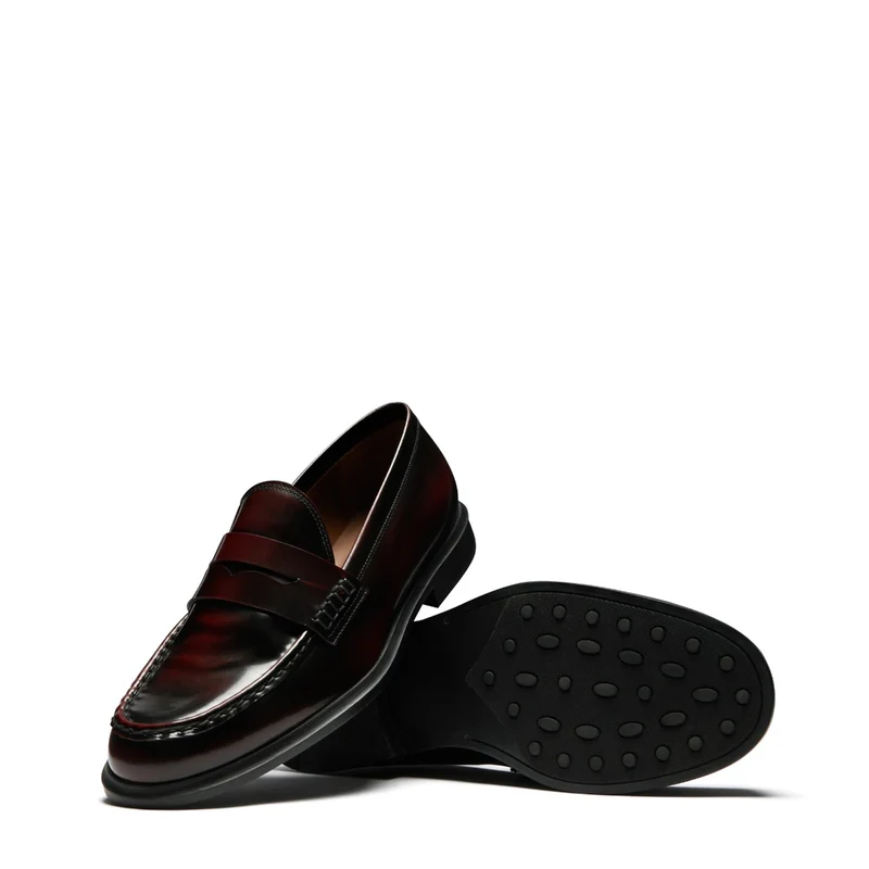Isabel Bernard Vendôme Blandine Bordeaux Spazzolato Leather Loafers IB51015-652-39