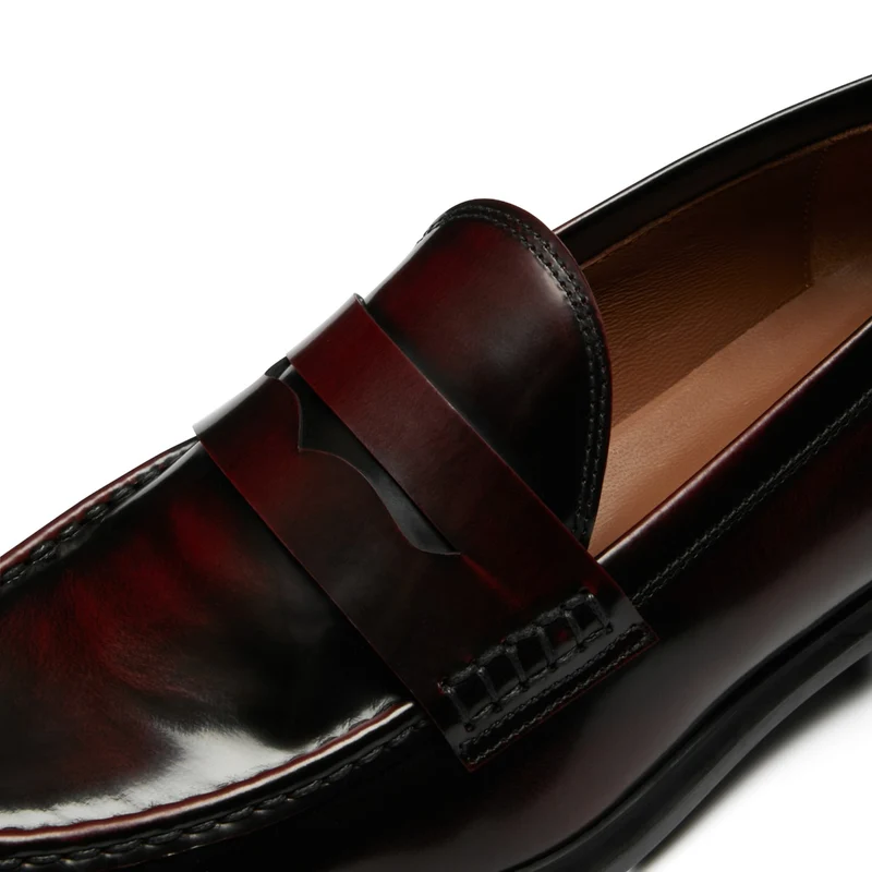 Isabel Bernard Vendôme Blandine Bordeaux Spazzolato Leather Loafers IB51015-652-39