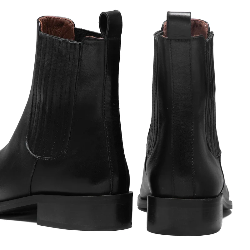 Isabel Bernard Vendôme Chey Bottines Chelsea noires en cuir de veau IB53012-001-42