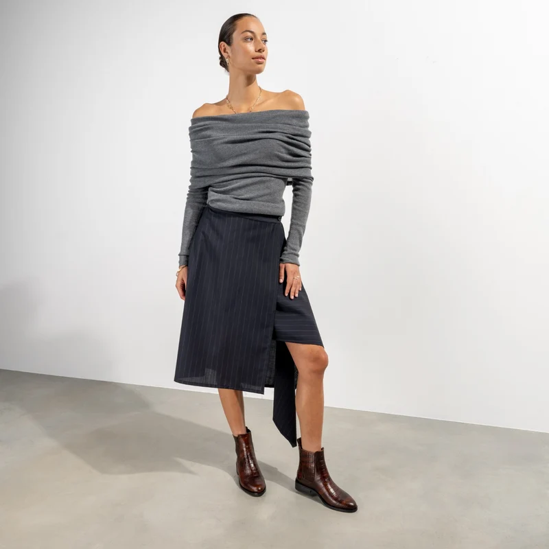 Isabel Bernard Vendôme Chey Bottines Chelsea brunes effet croco en cuir de veau IB53012-230-36