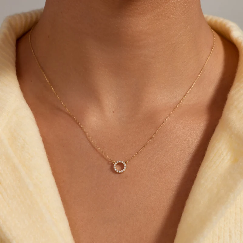 Beloro Jewels Monte Napoleone Irene collier en or 9 carats avec pierres en zirconium BO340048