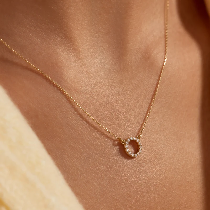 Beloro Jewels Monte Napoleone Irene collier en or 9 carats avec pierres en zirconium BO340048