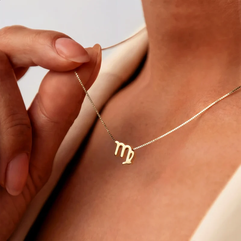 Isabel Bernard Étoiles d’Or Virgo 14 Carat Gold Venetian Necklace With Horoscope IB340183