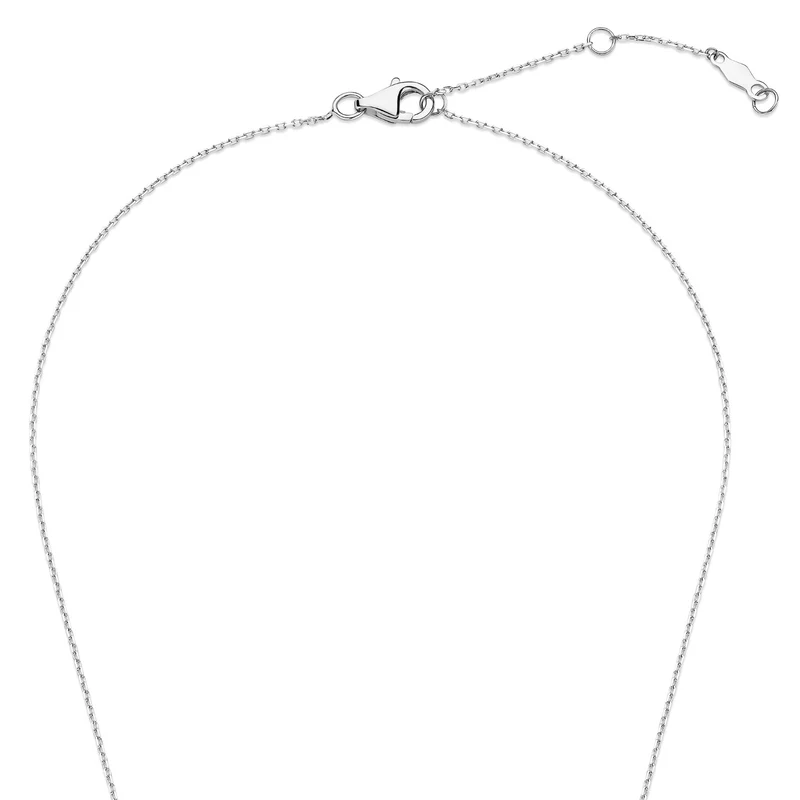 Isabel Bernard De la Paix Maxime collier en or blanc 14 carats avec diamant 0.13 ct IBD350023