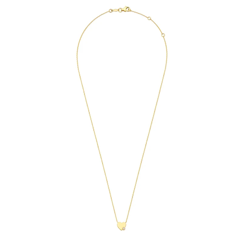 Isabel Bernard De la Paix Amore 14 Karat gold necklace with diamond 0.02 carat IBD350028