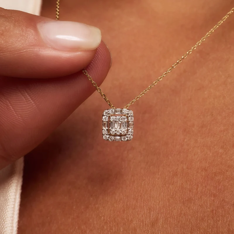 Isabel Bernard De la Paix Elena collier en or 14 carats avec diamant 0.18 ct IBD350030