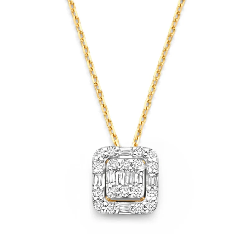 Isabel Bernard De la Paix Elena collier en or 14 carats avec diamant 0.18 ct IBD350030