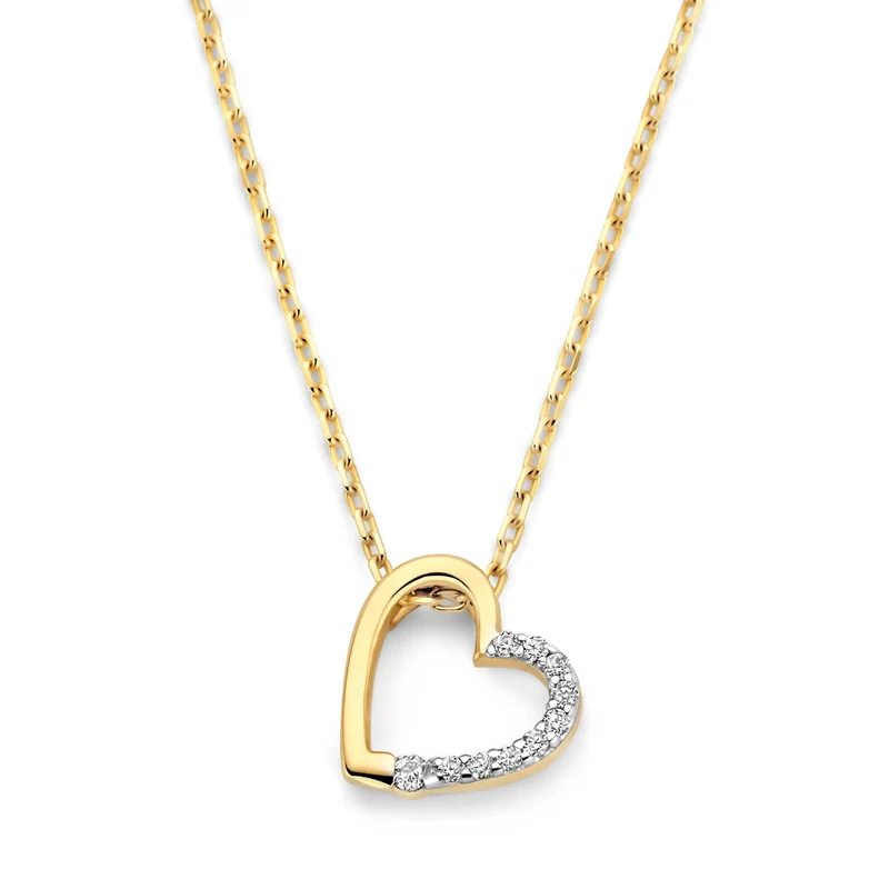 Isabel Bernard De la Paix Léna collier en or 14 carats avec diamant 0.03 ct IBD350029