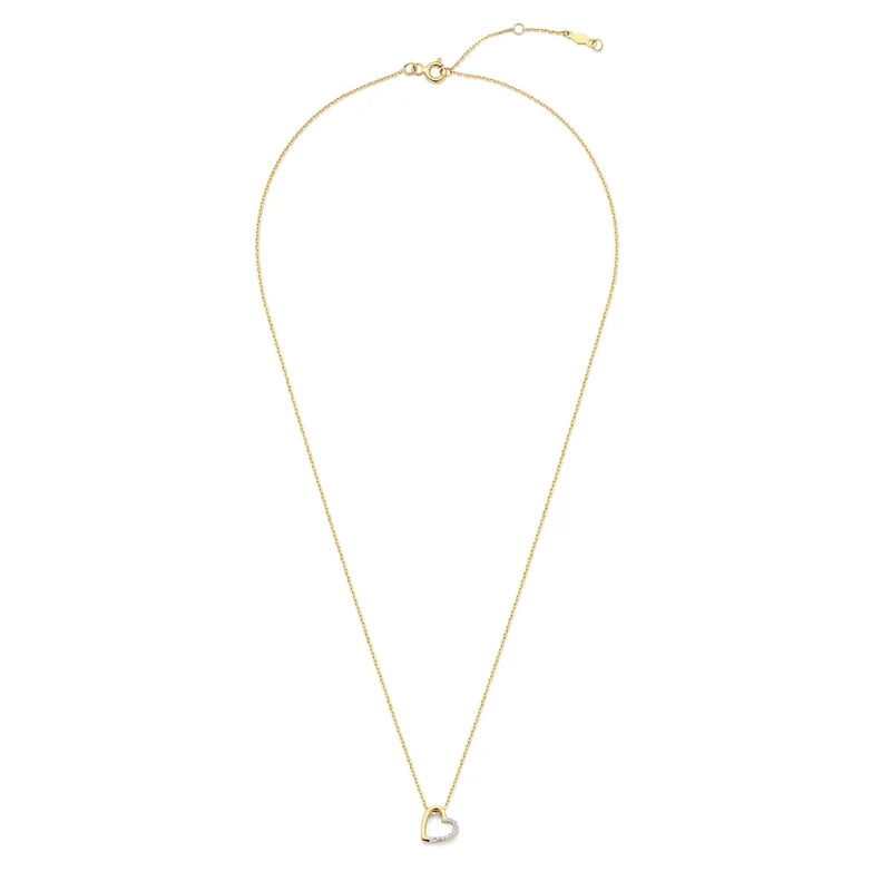 Isabel Bernard De la Paix Léna collier en or 14 carats avec diamant 0.03 ct IBD350029