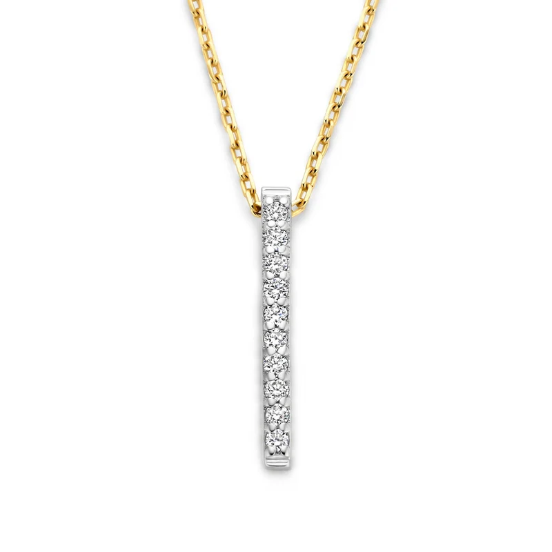 Isabel Bernard De la Paix Collier De la Paix Flavie en or 14 Carats avec diamant 0,06 carat IBD350032