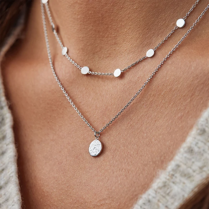 Violet Hamden Luna Ras-du-Cou en Argent 925 Sterling avec Lunes VH15002