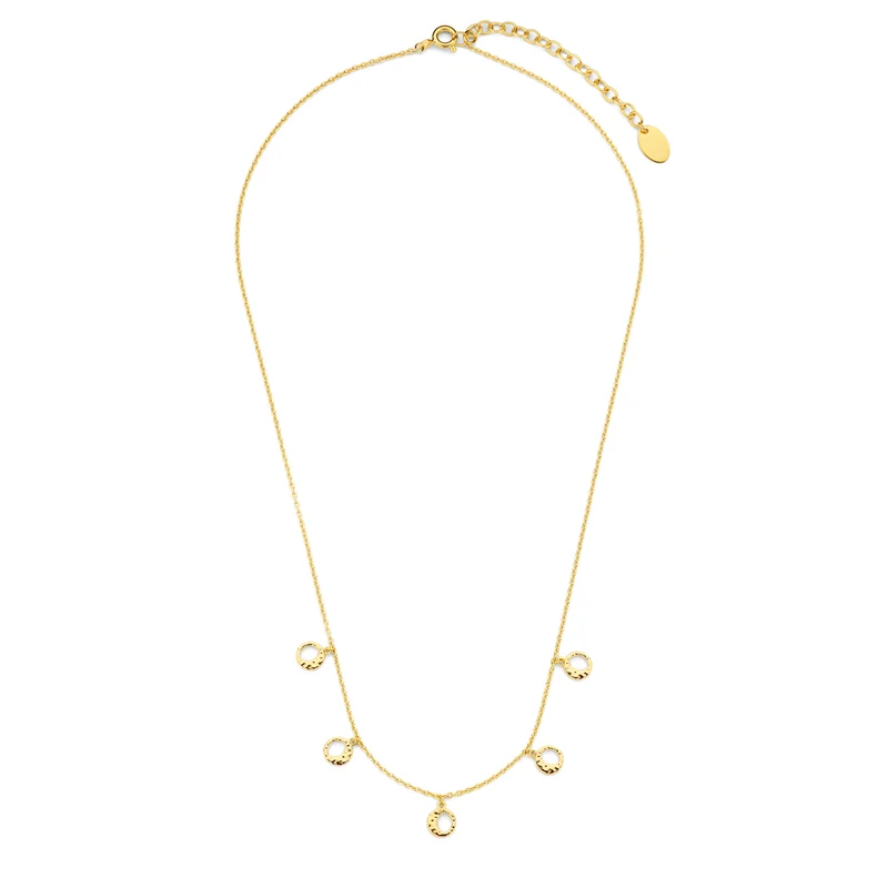 Violet Hamden Luna Collier en Argent 925 Sterling Plaqué Or avec Lunes VH340034