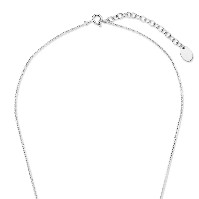 Violet Hamden Luna Collier en Argent 925 Sterling avec Lune et Pierre de Zircon Vert VH340037
