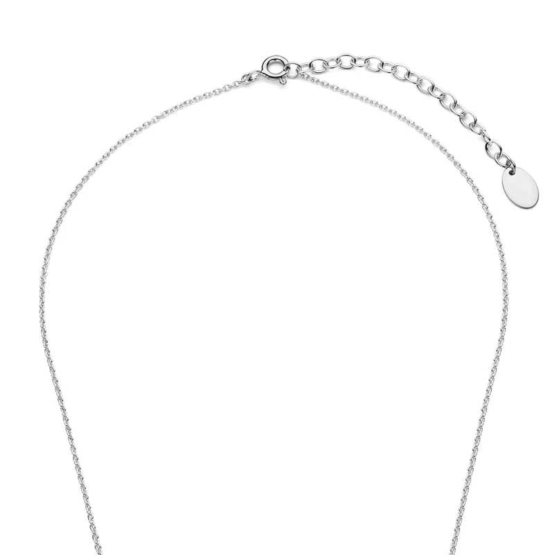 Violet Hamden Luna Collier en Argent 925 Sterling avec Lunes et Pierre de Zircon Blanc VH340043