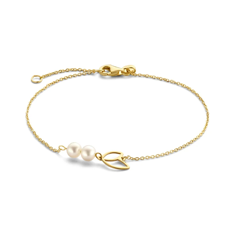 Isabel Bernard Cadeau d'Isabel Coffret cadeau bracelet et puces d'oreilles en or 14 carats avec perles d'eau douce IB90185