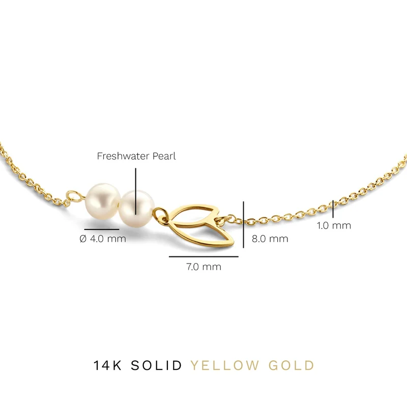 Isabel Bernard Cadeau d'Isabel Coffret cadeau bracelet et puces d'oreilles en or 14 carats avec perles d'eau douce IB90185