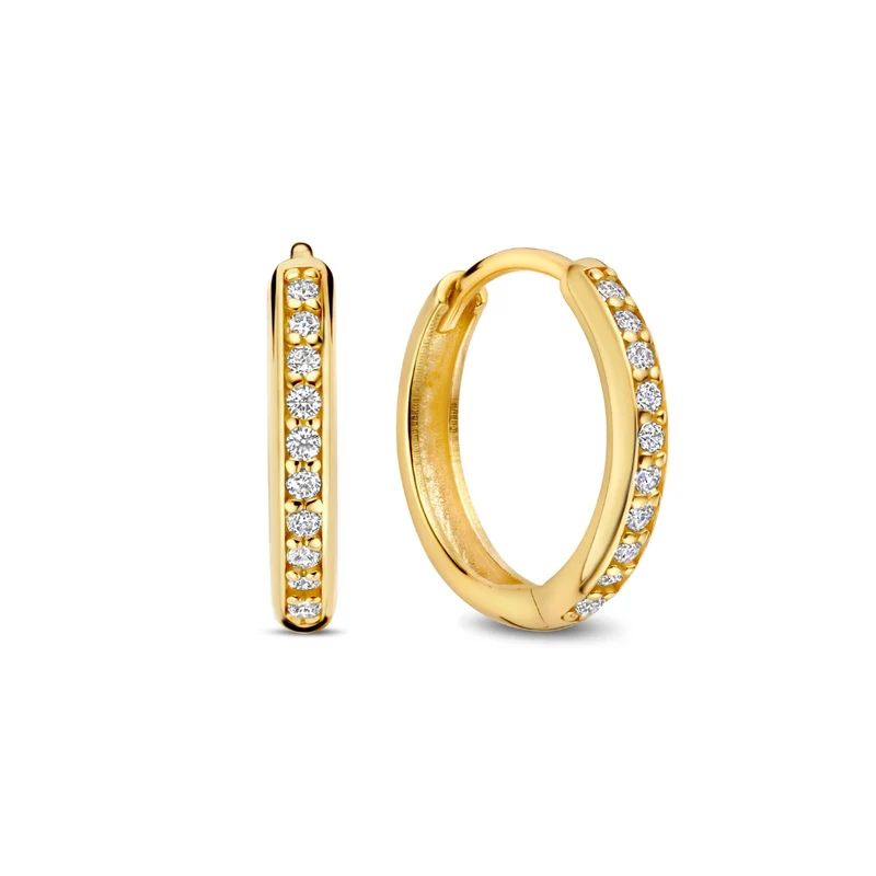 Isabel Bernard Cadeau d'Isabel Coffret cadeau boucles d'oreilles en or 14 carats avec zircone IB90188