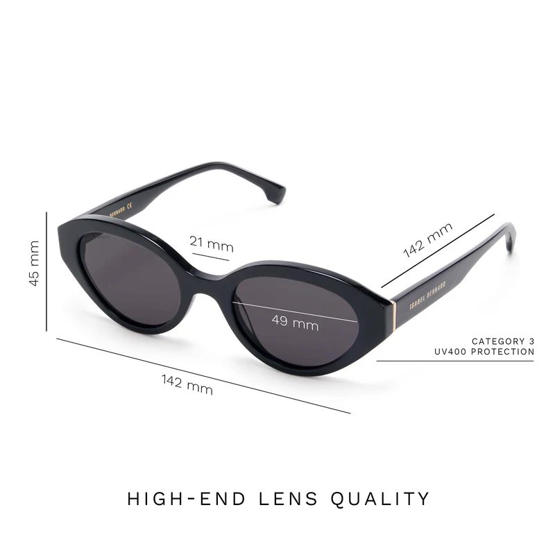 Isabel Bernard La Villette Femmes Lunettes de Soleil Noir IB400002-01-01
