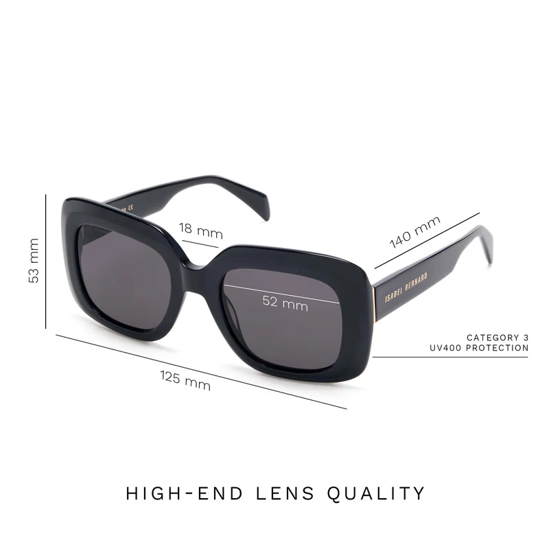 Isabel Bernard La Villette Femmes Lunettes de Soleil Noir IB400003-01-01