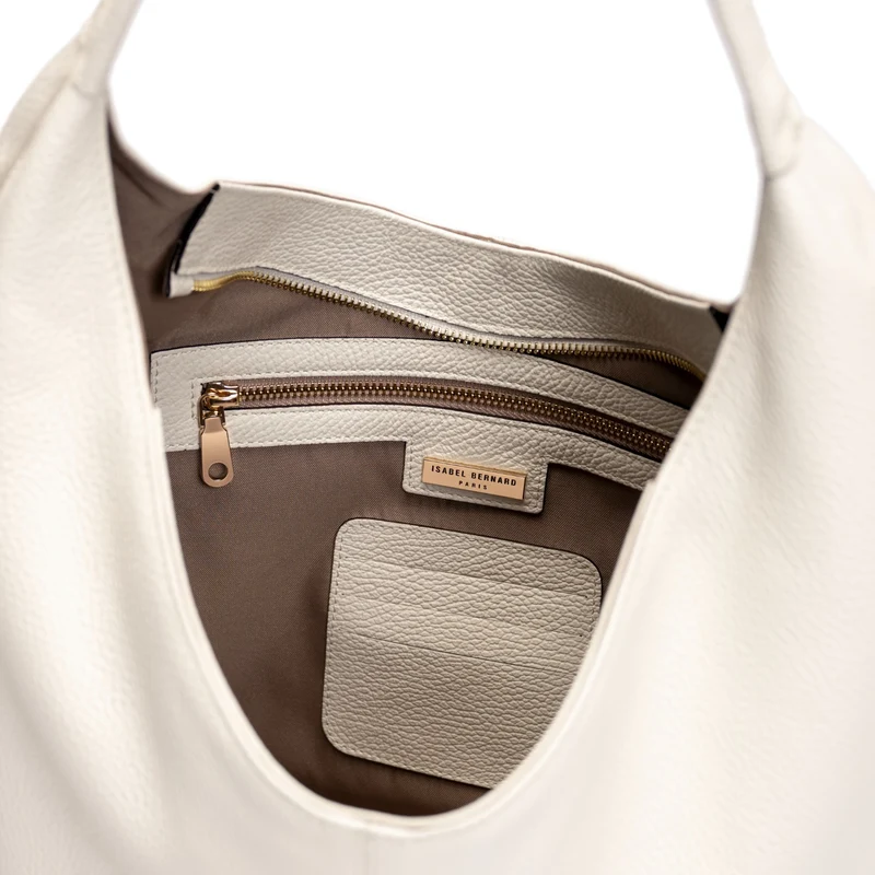 Isabel Bernard Honoré Grace sac bandoulière en cuir crème de veau IB25093-070